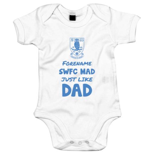 Sheffield Wednesday FC Mad Like Dad Baby Bodysuit