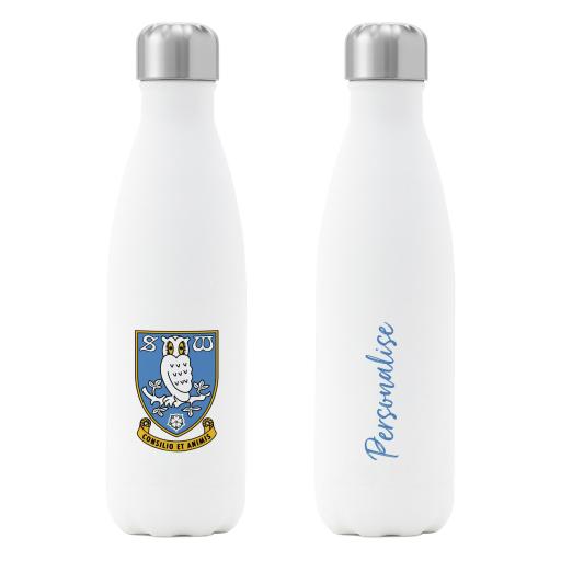 Sheffield Wednesday FC Crest Insulated Water Bottle - White