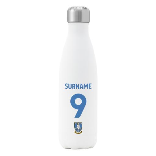 Sheffield Wednesday FC Back of Shirt Insulated Water Bottle - White