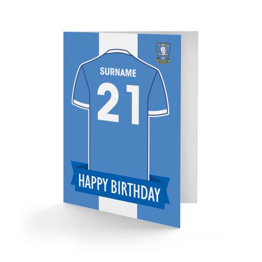 Sheffield Wednesday FC Shirt Birthday Card
